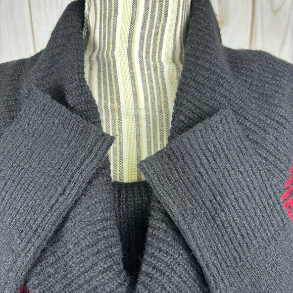 Candies Cowl Neck Sweater Tunic Long Sleeve Dress Black Red Zig Zag Pattern - Picture 5 of 7